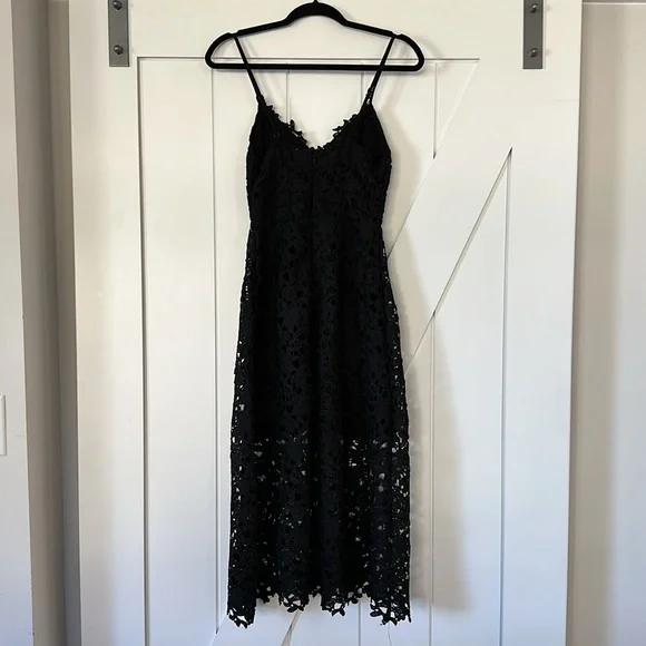 ASTR the Label Black LACE A LINE MIDI DRESS - Picture 7 of 8